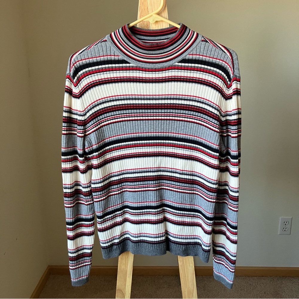 Classic Elements Women’s Multicolor Striped Sweater Vintage 90s